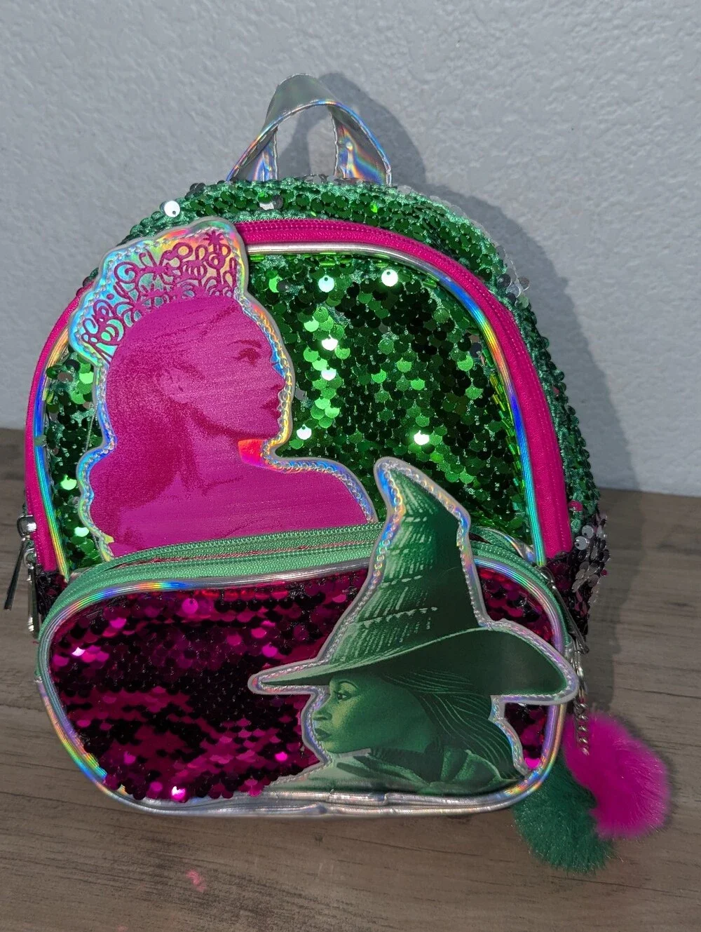Wicked Movie Micro Mini Sequin Backpack Glinda Elphaba